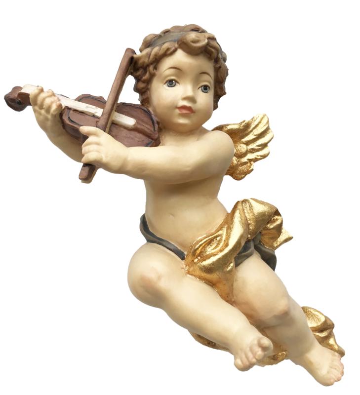 Ange volant avec violon en bois