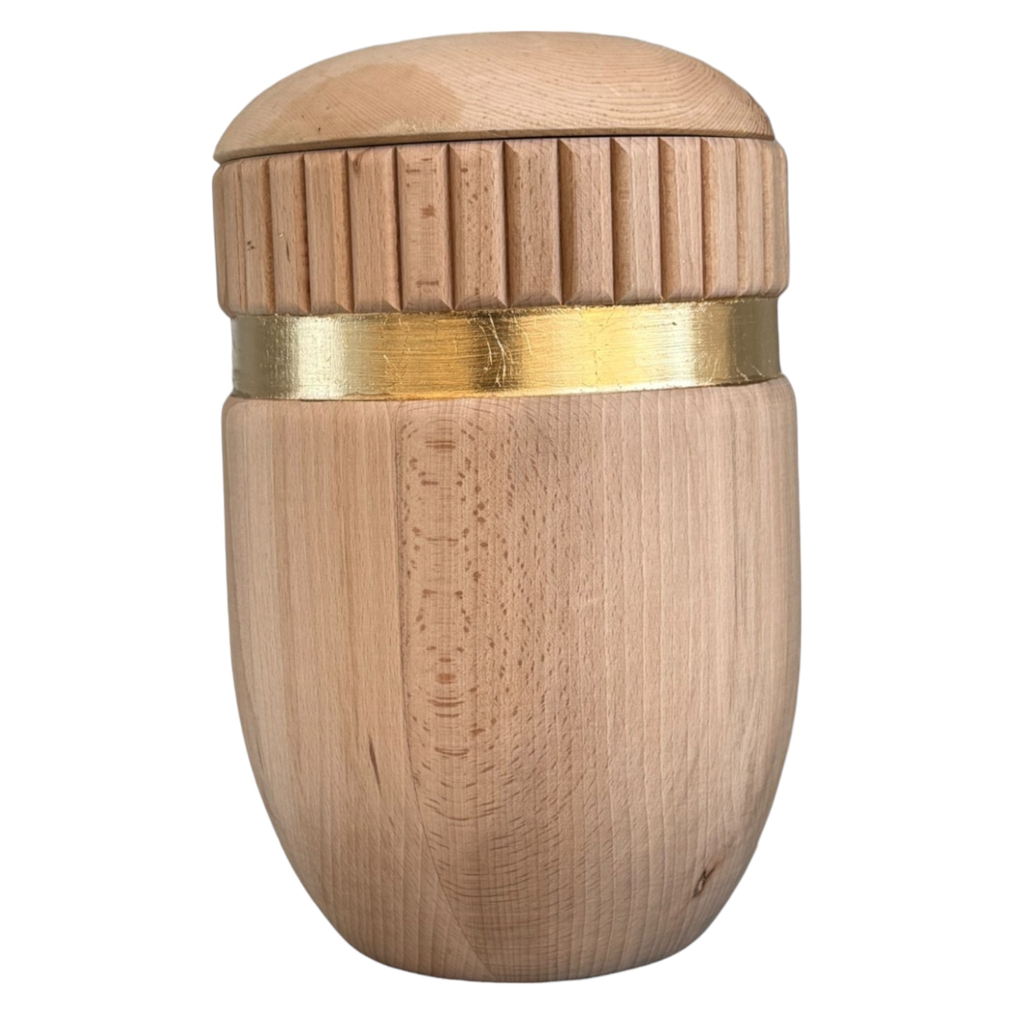 Rustikale Urne aus Holz - Natur