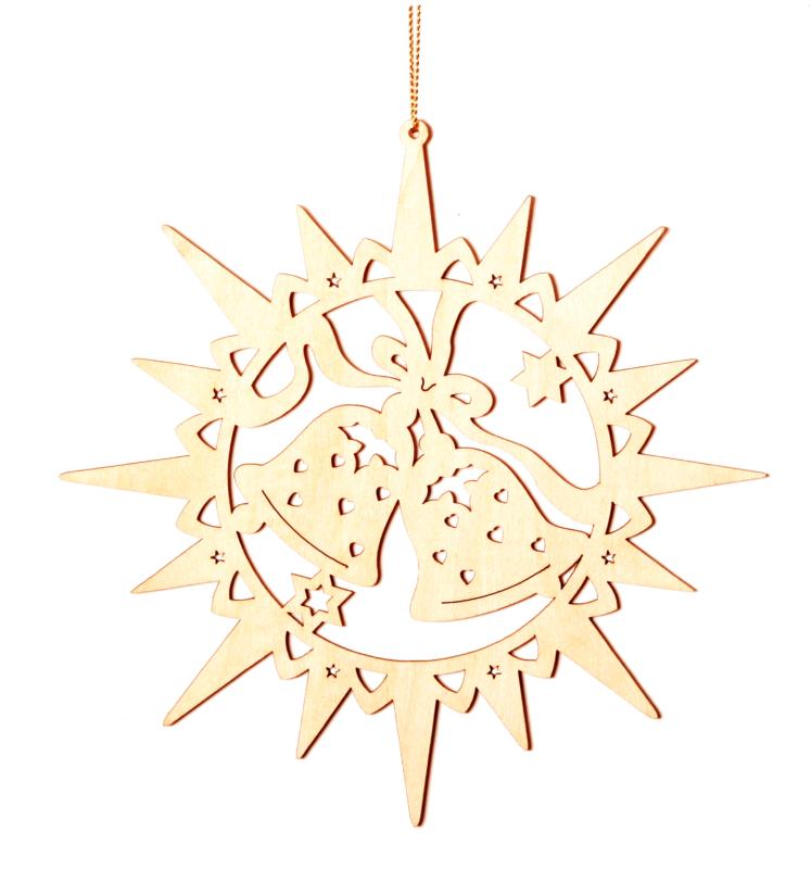 Étoile avec cloche - décoration de l'arbre de Noël