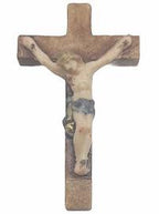 Rosenkranz Kreuz - mit Ölfarben lasiert