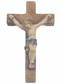 Rosenkranz Kreuz - mit Ölfarben lasiert