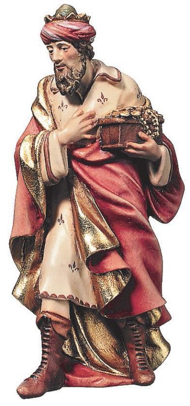 Melchior, der weiße König, der das Gold bringt - mit Ölfarben lasiert