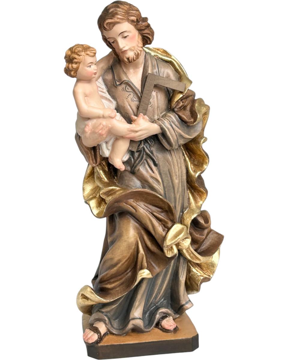 Saint Joseph avec l'enfant en bois