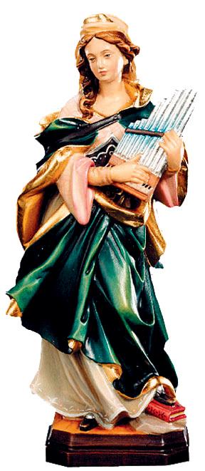 Heilige Cäcilie Schutzpatronin der Musik - mit Ölfarben lasiert