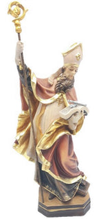 Germanus sculpté avec un livre en bois et deux clés
