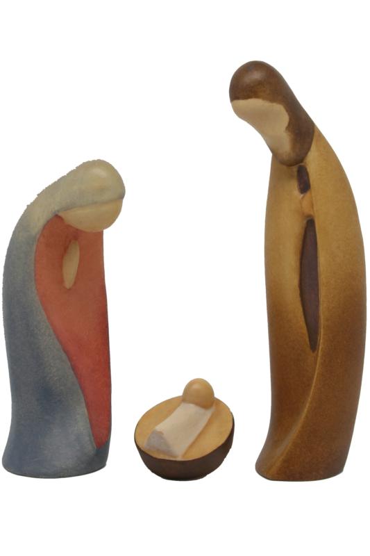 Nativité en bois moderne Sainte Famille