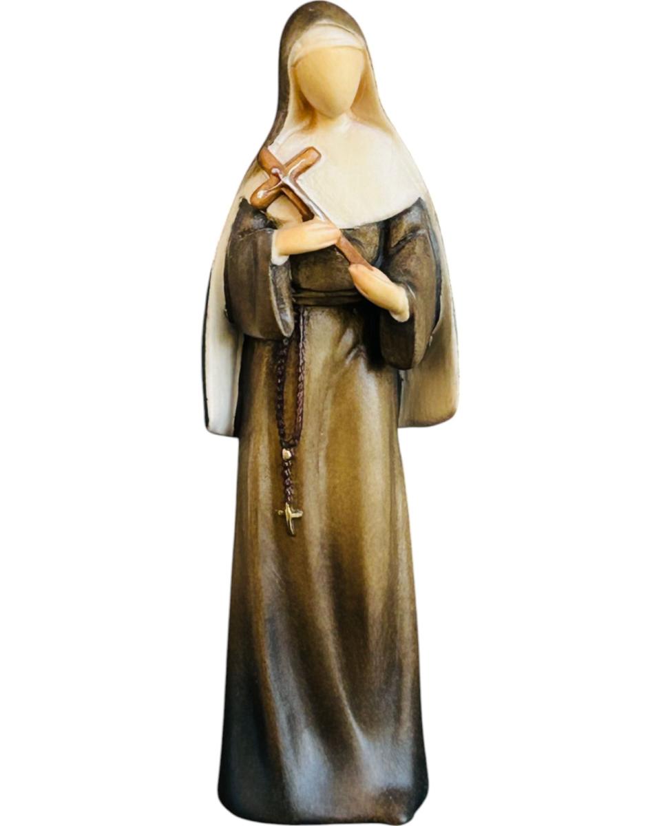 Heilige Rita der Cascia-Statue aus Holz - mit Ölfarben lasiert