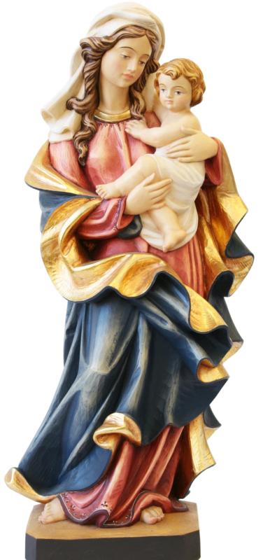 Madonna des Herzes mit Kind aus Kunststoff - mit Ölfarben lasiert