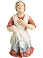 Bernadette aus Ahornholz geschnitzt und handbemalt - Dolfi Marienfigur - mit Ölfarben lasiert