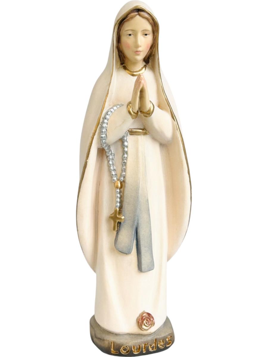Lourdes Madonna als Holz Skulptur - mit Ölfarben lasiert