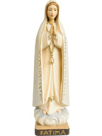 Madonna von Fatima Pellegrina in Holz - mit Ölfarben lasiert
