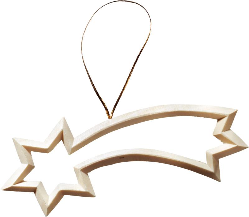 Décoration étoile comète en bois