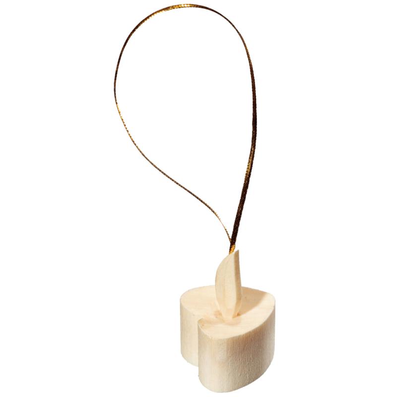 Bougie en bois comme décoration