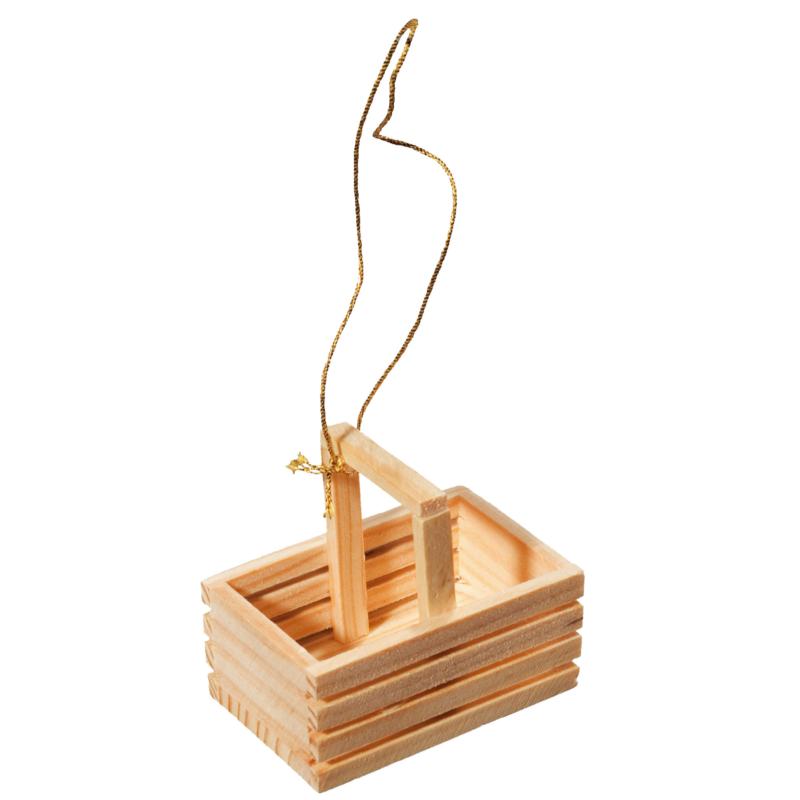 Panier en bois pour la décoration de Noël