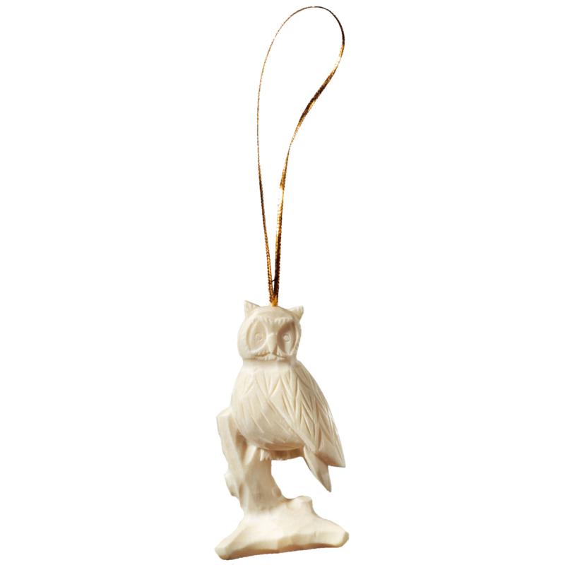 Hibou en bois suspendu