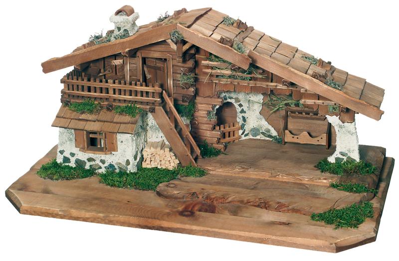 Cabane en bois faite à la main pour les crèches traditionnelles