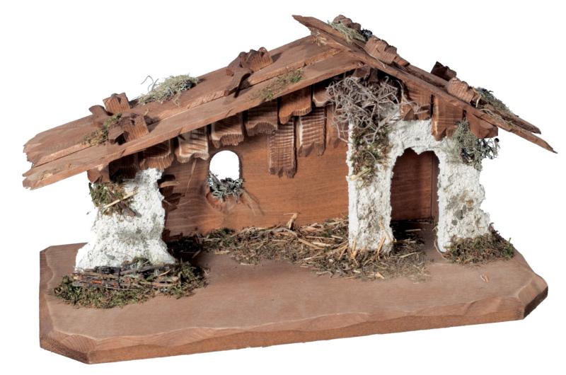 Cabane pour figurines de crèche