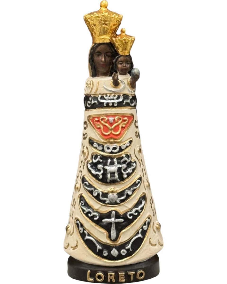 Madonna von Loreto aus Holz - mit Ölfarben lasiert