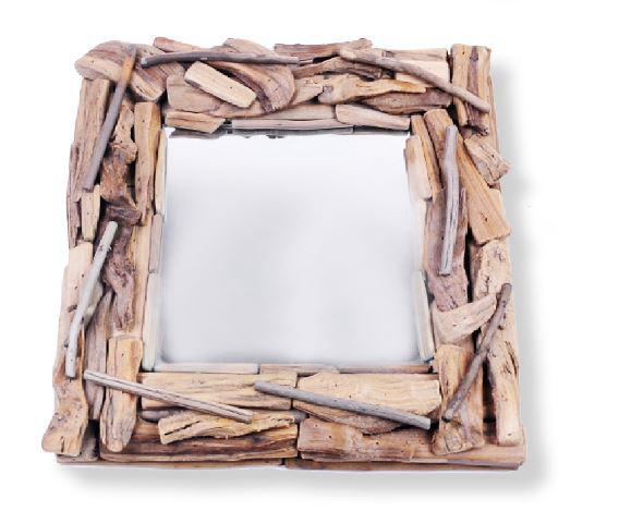 Spiegel aus Holz 32 x 32 x 4 cm