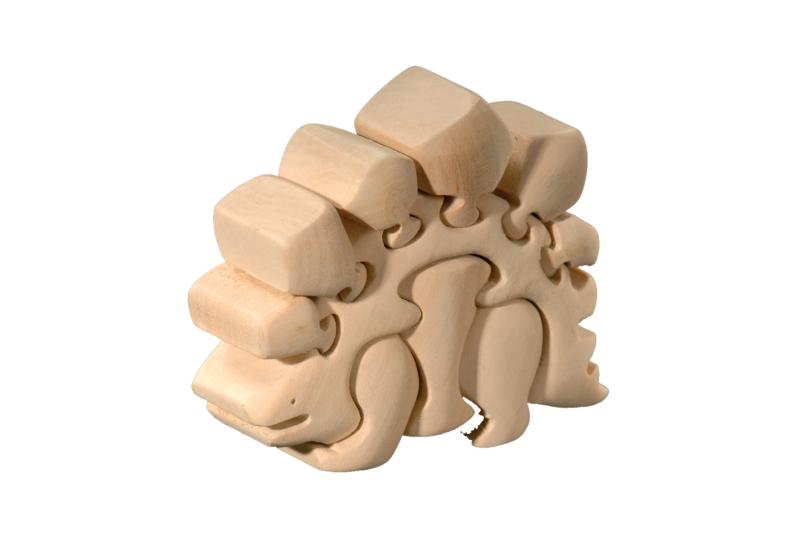 Dino Puzzle in 3D aus Lindenholz