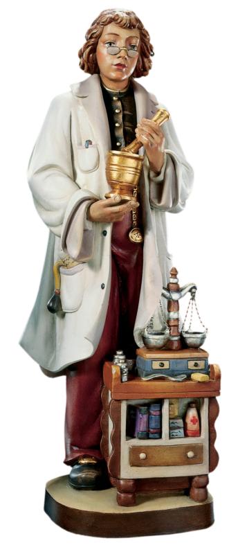 Apotheker aus Holz - mit Ölfarben lasiert