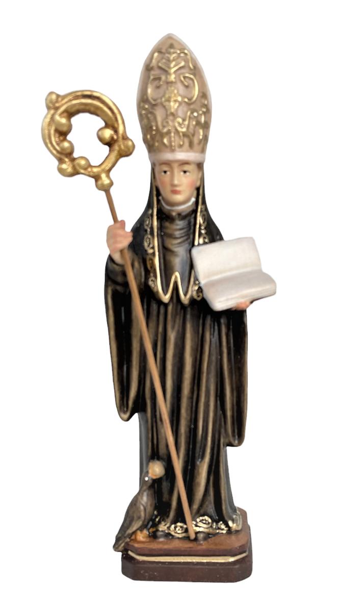 Der heilige Benedikt von Norcia in Holz - mit Ölfarben lasiert