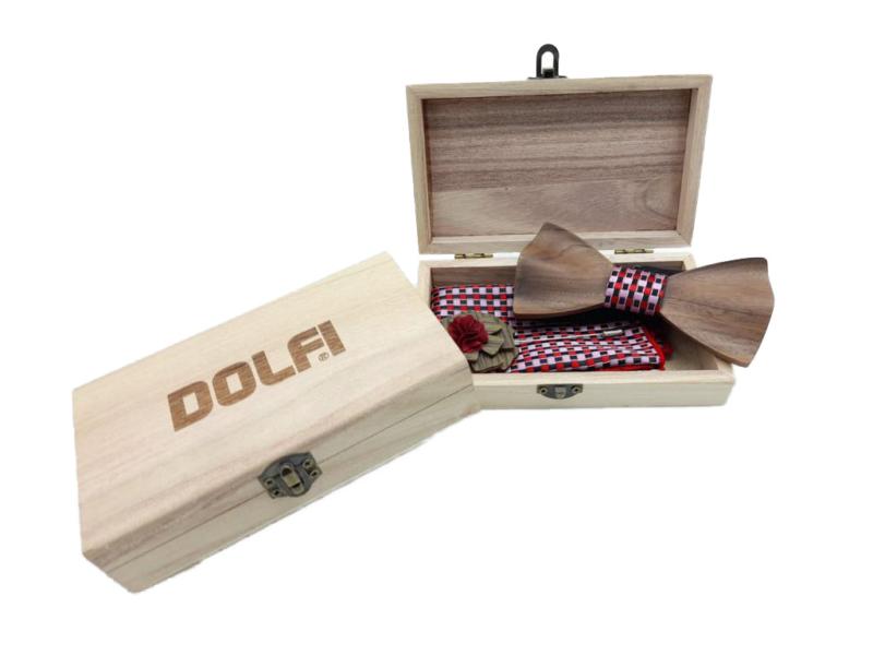 Set noeud papillon bois rose