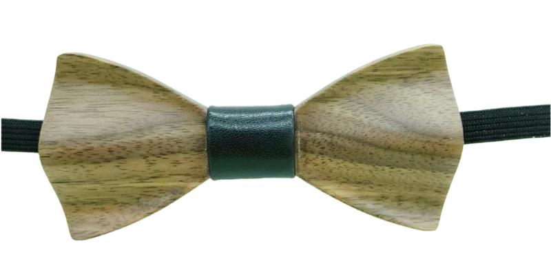 Nœud papillon en bois noir