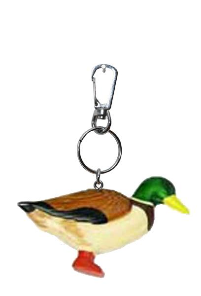 Canard en bois, porte-clés