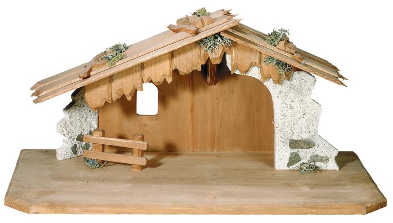 Cabane pour figurines de crèche