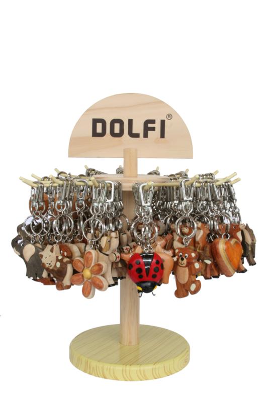 Présentoir 96 porte-clés en bois
