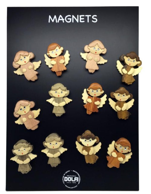 24 aimants ange en bois