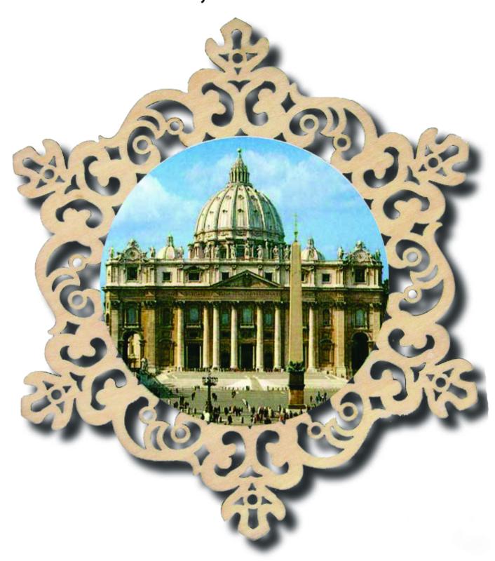 St. Peter Basilika aus Holz Lasercut
