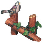 Vogel auf dem Zaun aus Holz - Bemalt