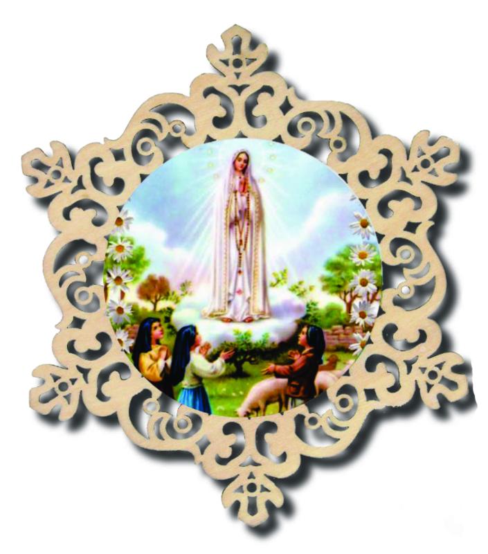 Notre-Dame de Fatima découpée au laser