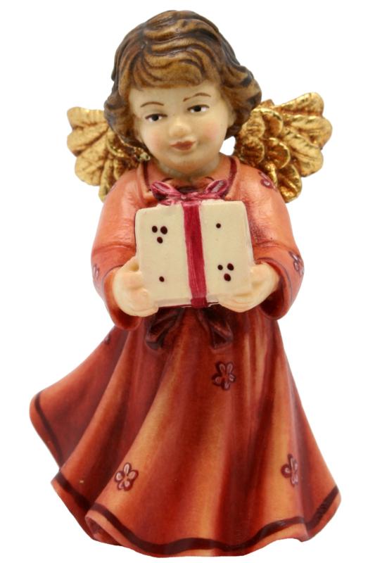Holzengel mit Weihnachtsgeschenk