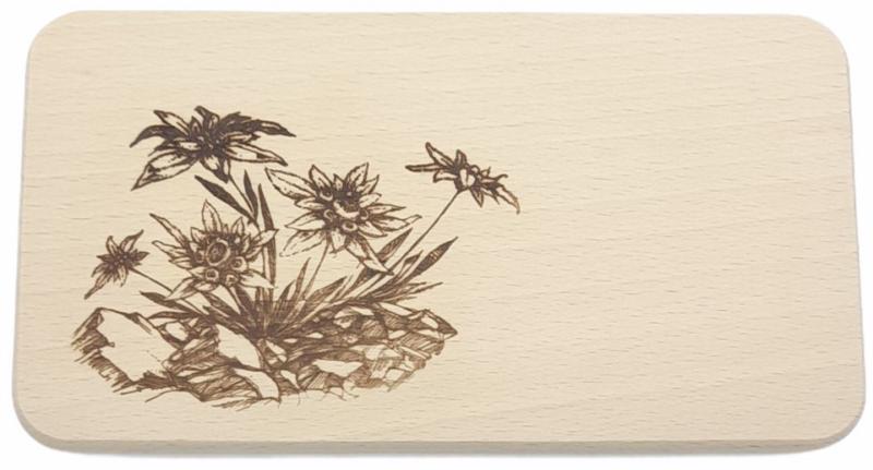 Planche à découper - edelweiss 22x12 cm
