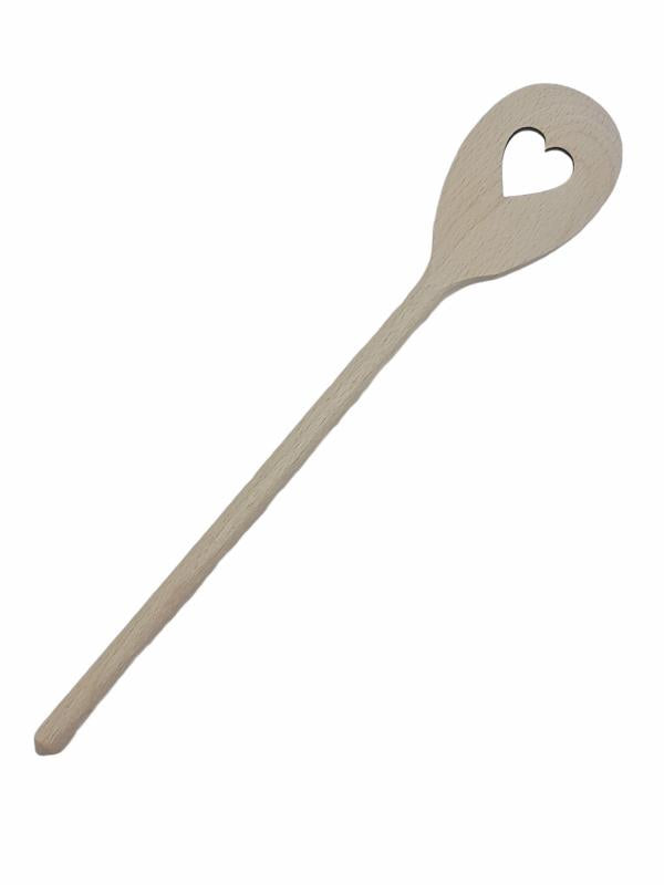 Louche en bois avec coeur 30 cm