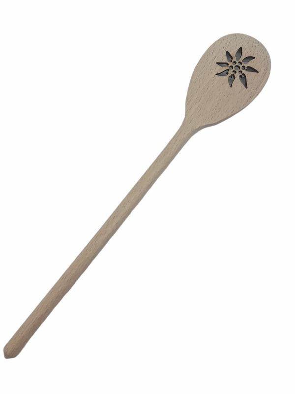 Louche en bois avec edelweiss 30 cm