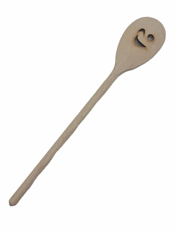 Louche en bois avec petit visage 30 cm