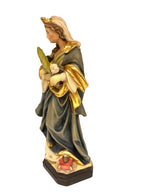 Statue en bois de sainte Dorothée