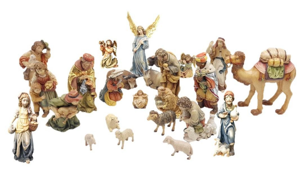 Presepe composto da 24 statuine - colorato a olio