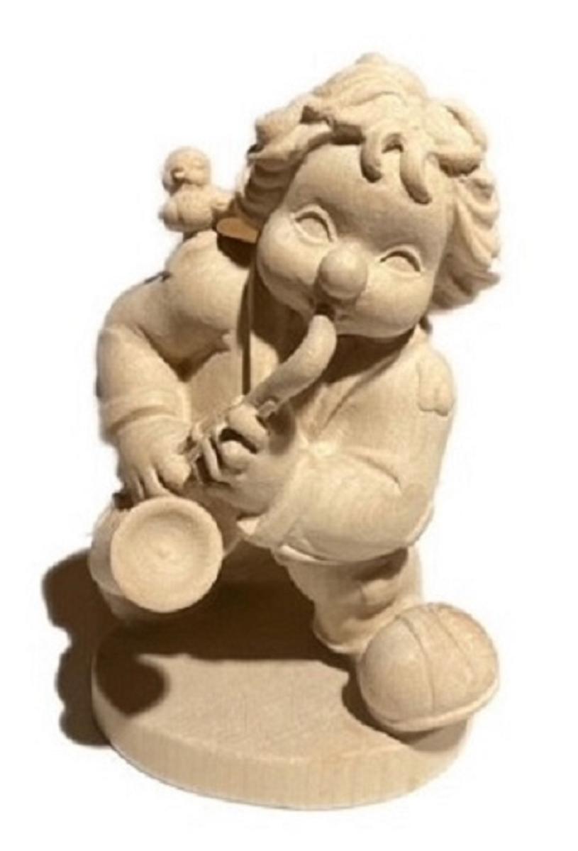 Clown en bois avec saxophone
