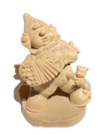 Clown en bois avec accordéon
