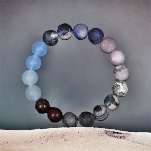Bracelet en pierre de la planète Terre