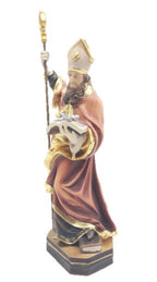 Germanus sculpté avec un livre en bois et deux clés