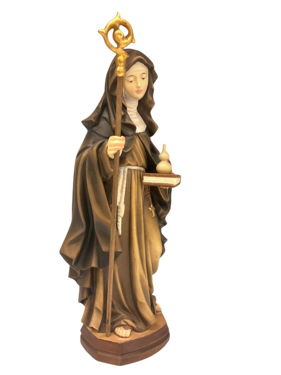 Santa Valburga con bottiglia in legno - colorato a olio