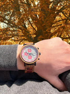 Wooden automatic watch for men