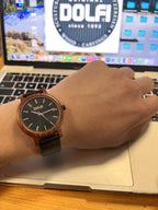 Orologio in legno con cinturino in pelle Modello Sefora