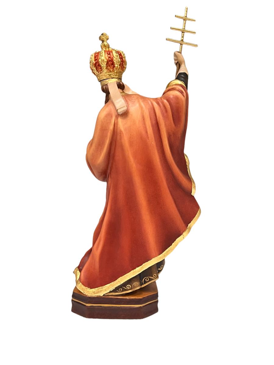 Saint Célestin V sculpté en bois d'érable peint à la main